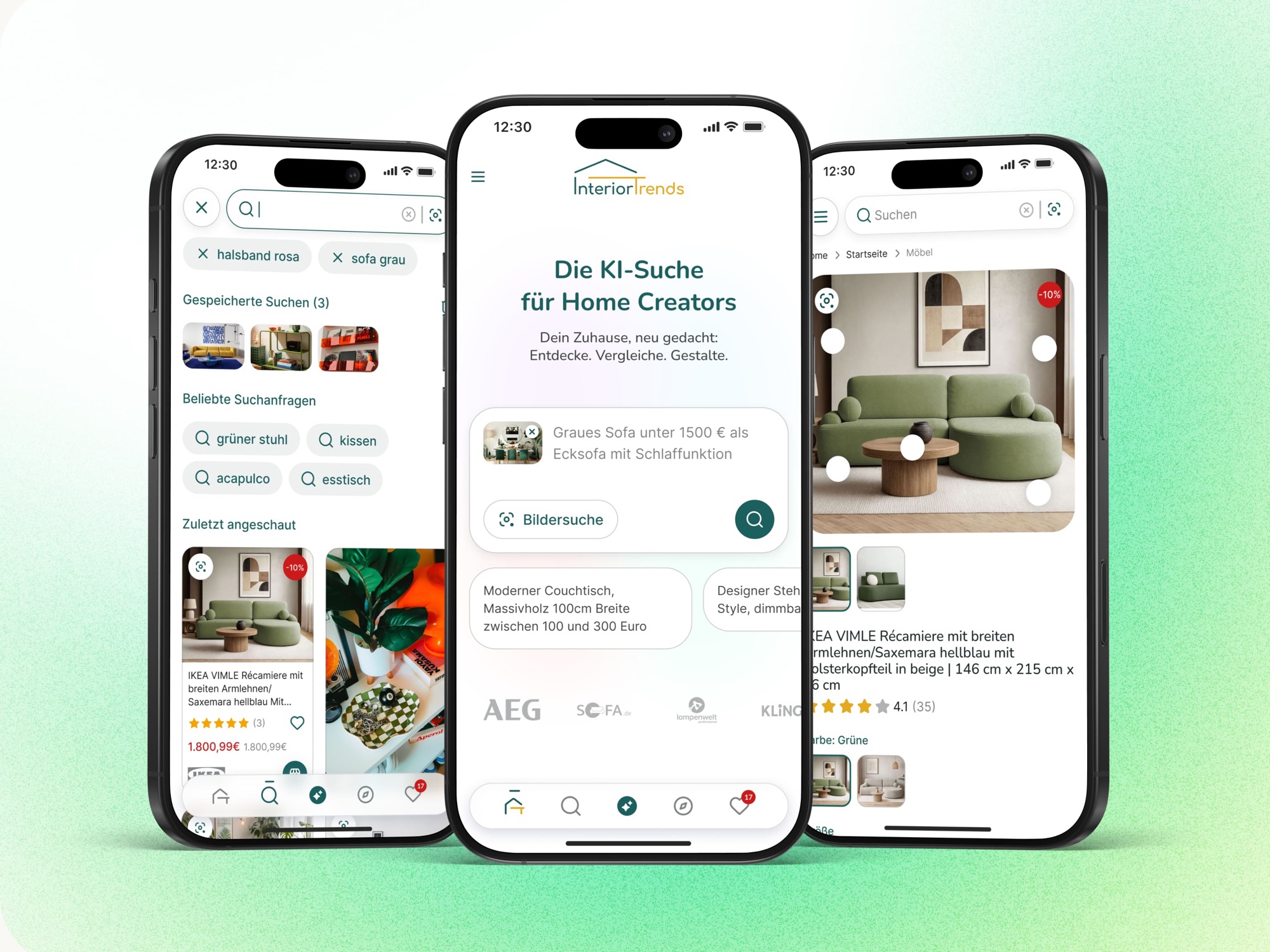 Interior Trends UI detail
